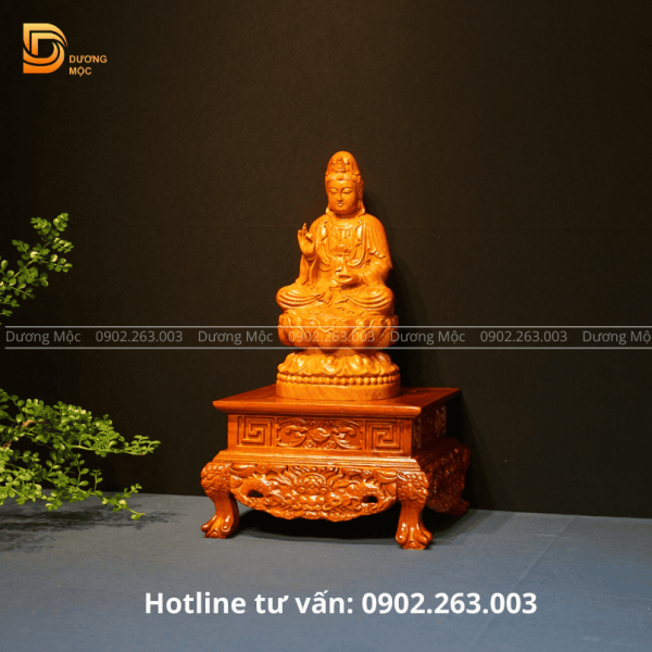 Đôn Vuông Gỗ Hương Chạm Rồng 25x16 DTK11 - Ảnh 5