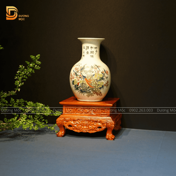 Đôn Vuông Gỗ Hương Chạm Rồng 25x16 DTK11 - Ảnh 8