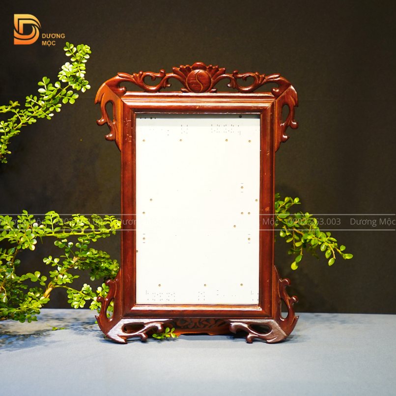 Khung Ảnh Thờ Đơn Giản Gỗ Hương Màu Hương Già KH37
