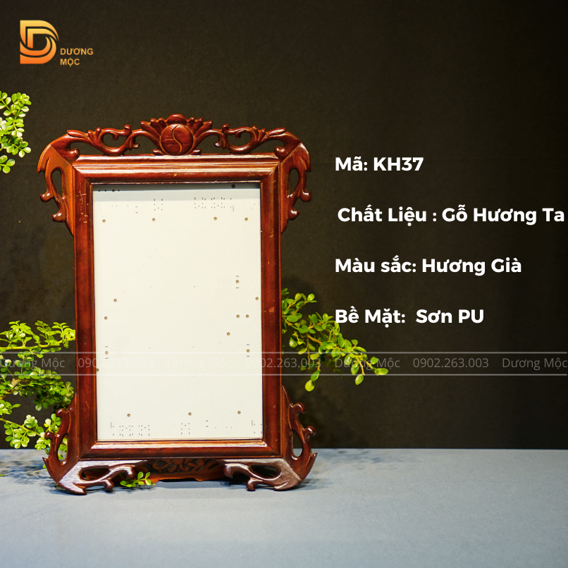 Khung Ảnh Thờ Đơn Giản Gỗ Hương Màu Hương Già KH37