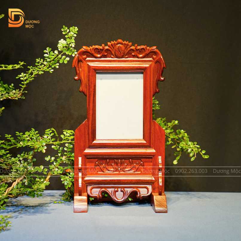 Khung Ảnh Thờ Đơn Giản Gỗ Hương 15x20 cm KH22