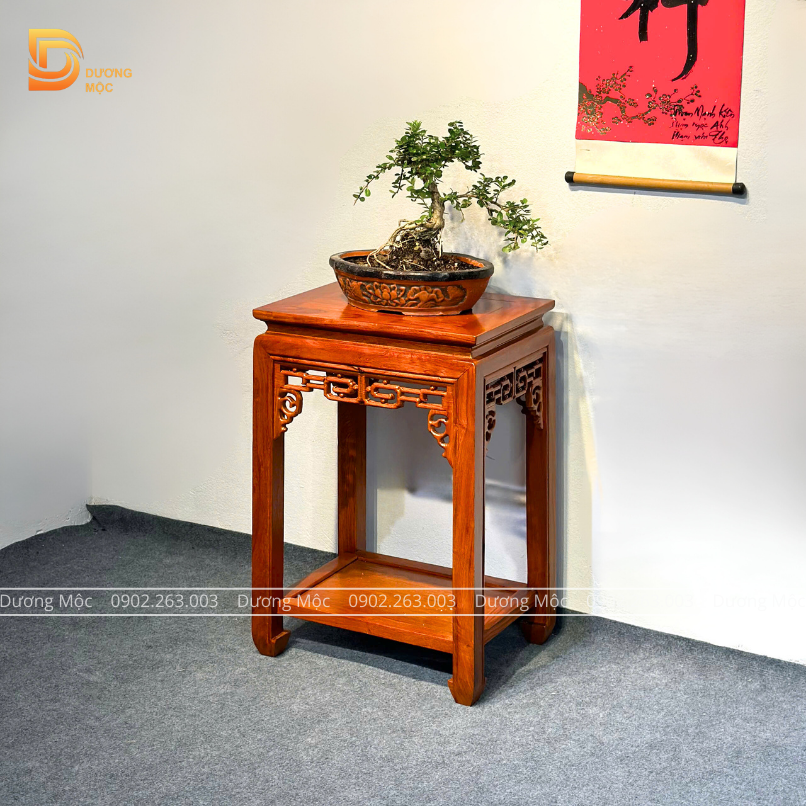Đôn Chữ Nhật Gỗ Hương DG04