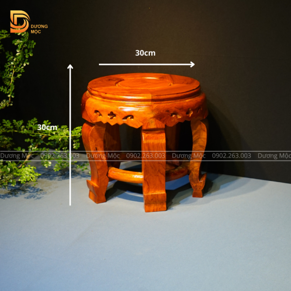 Đôn Tròn Gỗ Hương DG02 - Ảnh 3