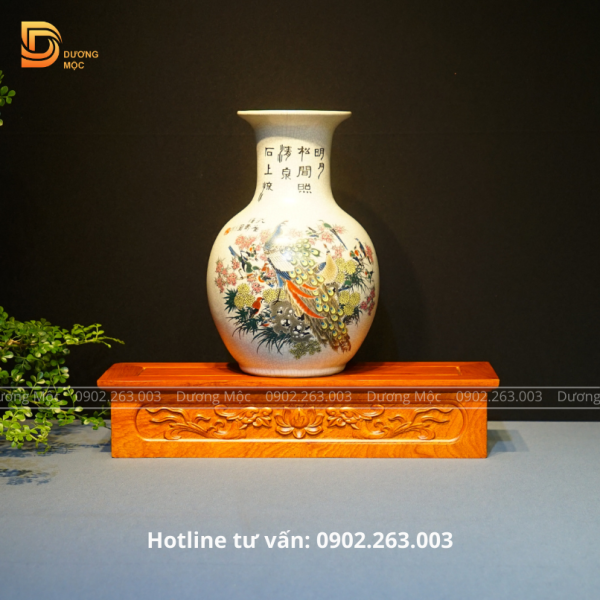 Đôn Kê Tượng Chữ Nhật Gỗ Hương DKT25 - Ảnh 8