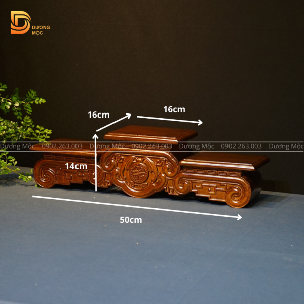 Tam Cấp Gỗ Hương Kê Đồ Mẫu Cuốn TC02 - Ảnh 3