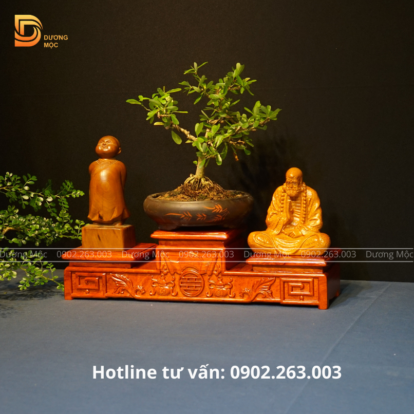Tam Cấp Gỗ Hương Kê Đồ Chữ Thọ TC03