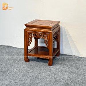 Đôn Vuông Gỗ Hương Đồng Tiền 30x40cm DG38