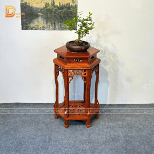Đôn Lục Giác Gỗ Hương Cao 60 cm DG15