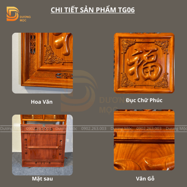 Tranh Chữ Phúc Gỗ Hương TG06 - Ảnh 8