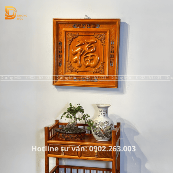Tranh Chữ Phúc Gỗ Hương TG06 - Ảnh 6