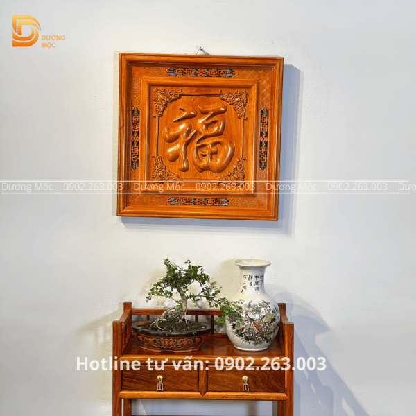 Tranh Chữ Phúc Gỗ Hương TG06 - Ảnh 7