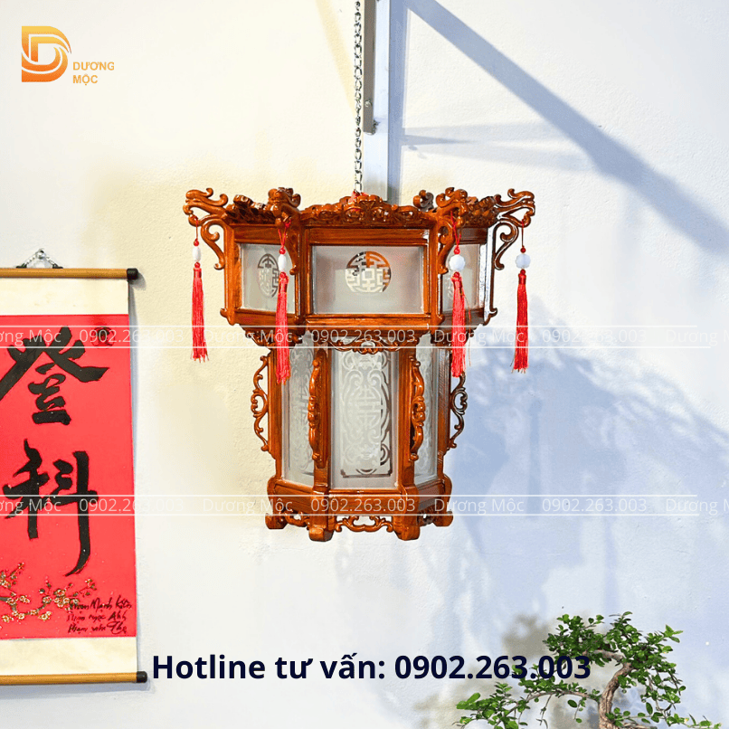 Đèn lồng gỗ hương