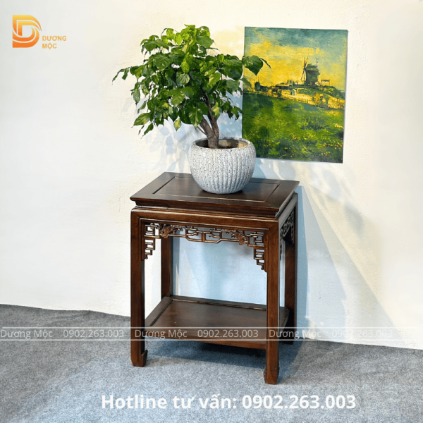 Đôn Chữ Nhật Gỗ Hương 60cm DG24 - Ảnh 6