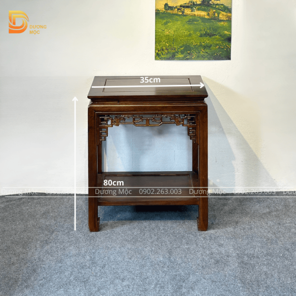 Đôn Chữ Nhật Gỗ Hương 60cm DG24 - Ảnh 3