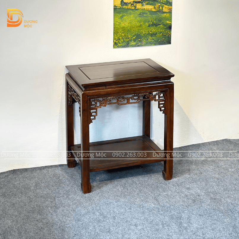 Đôn Chữ Nhật Gỗ Hương 60cm DG24