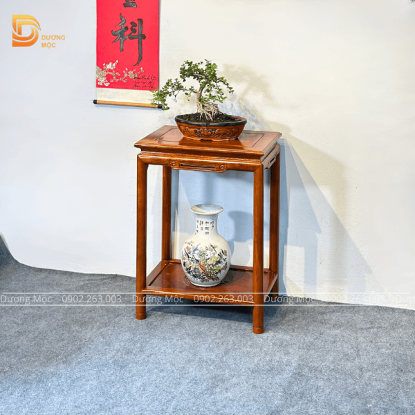 Đôn Chữ Nhật Gỗ Hương Chân Tròn 60cm DG29 - Ảnh 10