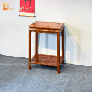 Đôn Chữ Nhật Gỗ Hương Chân Tròn 60cm DG29