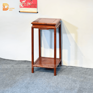 Đôn Vuông Gỗ Hương Chân Tròn 35x70cm DG27