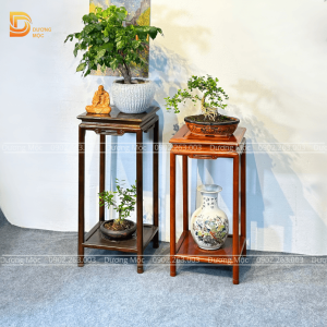 Đôn Vuông Gỗ Hương Chân Tròn Nhiều Kích Thước DG30