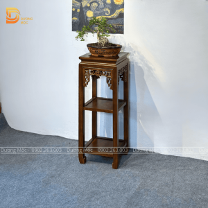 Đôn Vuông Gỗ Hương 2 Tầng 30x80cm DG40
