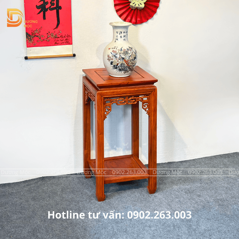 Đôn vuông gỗ hương