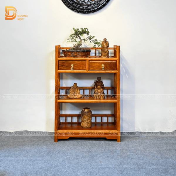 Kệ Trang Trí Gỗ Hương KTT01 - Ảnh 8