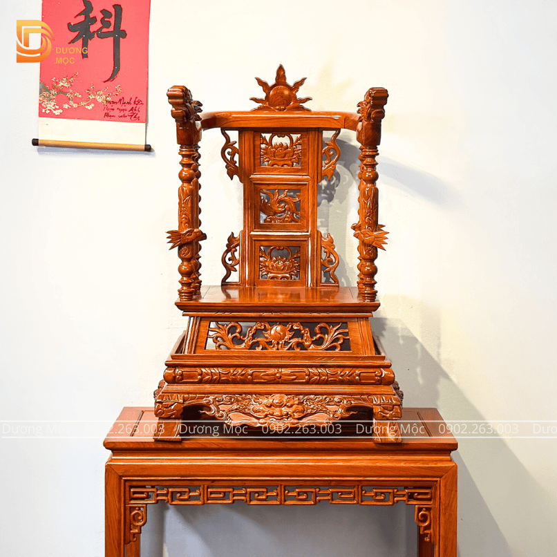Ngai Thờ Gia Tiên Gỗ Hương Cỡ Đại NT05